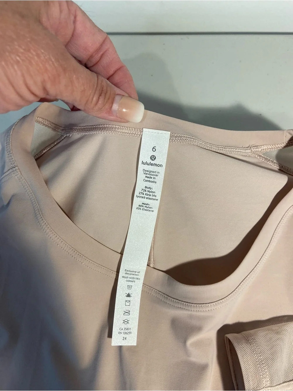 lululemon athletica Light Blush Long-Sleeve Drawstring Top